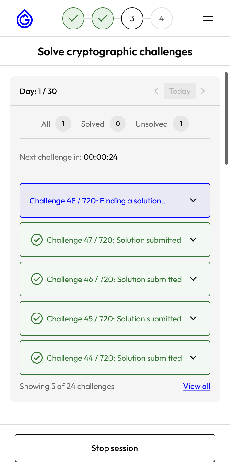 Example of the mobile design for Scavenger Mine